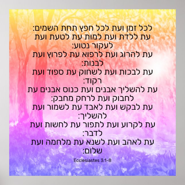 Ecclesiastes 3:1-8  poster (Front)