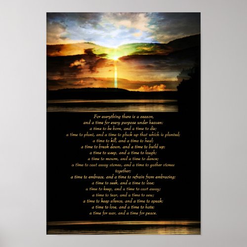 Ecclesiastes 3 1_8 _ sunrise inspirational poster
