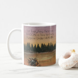Ecclesiastes 3:1 Bible Verse Rustic Landscape Coffee Mug