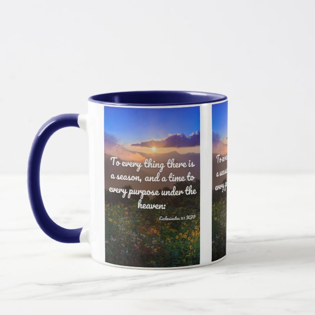 Ecclesiastes 3:1 KJV Bible Verse Pic Two-Tone Mug (Left)