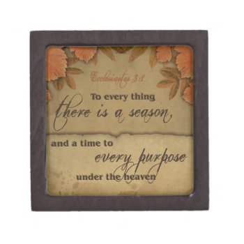Ecclesiastes 3:1 Scripture Art Gifts Jewelry Box by wallpraiseart at Zazzle