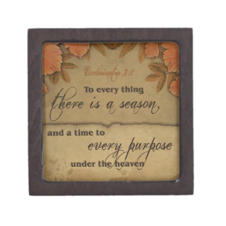 Ecclesiastes 3:1 Scripture Art Gifts Jewelry Box