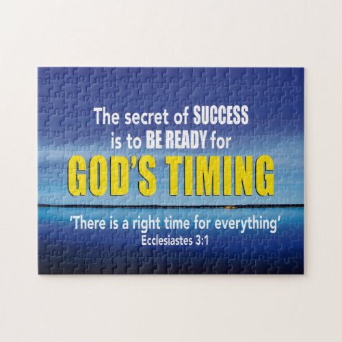 Ecclesiastes 31 TIME FOR EVERYTHING Christian Jigsaw Puzzle