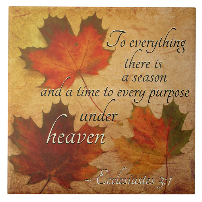 Ecclesiastes 3 1 To Everything There Is A Season Ceramic Tile Zazzle Com