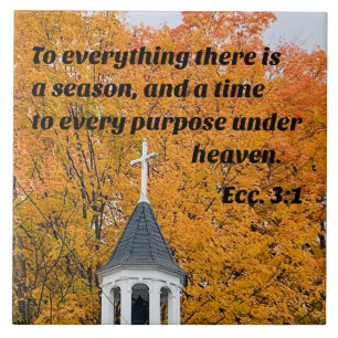 Ecclesiastes 3:1 To everything there is a Season Ceramic Tile