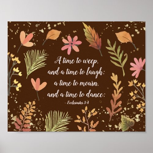 Ecclesiastes 34 A time to weep a time to laugh Poster