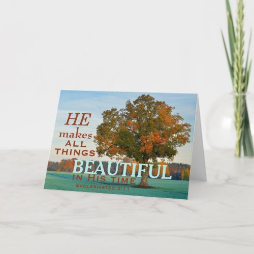 Ecclesiastes 3 All things beautiful Greeting Card