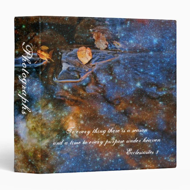 Ecclesiastes 3 Starry Autumn 1.5" Photo Album 3 Ring Binder (Front/Spine)