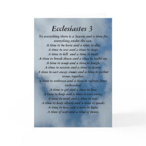 Ecclesiastes 3 verse on sky background card