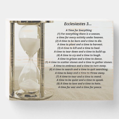 Ecclesiastes 3 wooden box sign