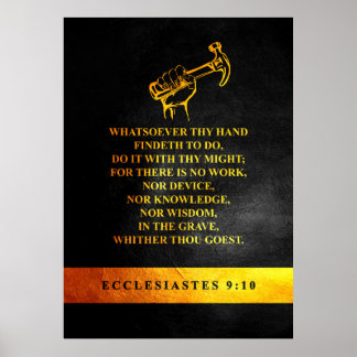 Ecclesiastes 9:10 Bible Verse Poster
