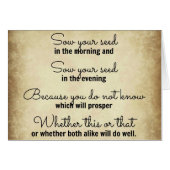 Ecclesiastes Bible verse sow your seed (Front Horizontal)