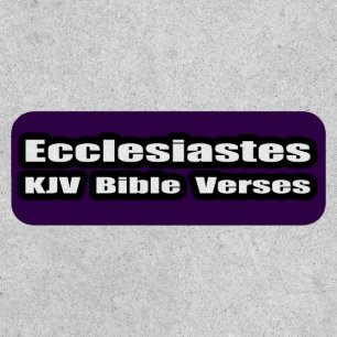 Ecclesiastes KJV Bible Verses Horizontal Typograph Patch