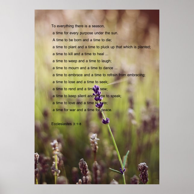 Ecclesiastes Verse Poster (Front)