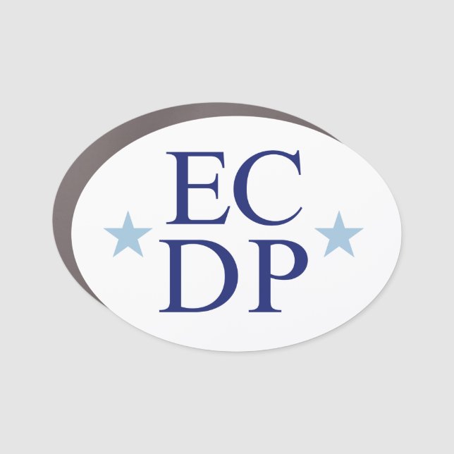 ECDP Oval Car Magnet (Front)