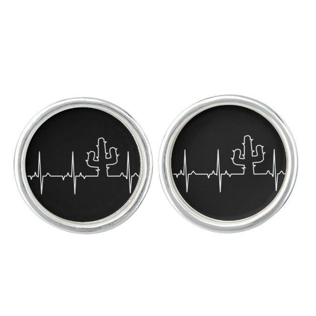 ECG Cactus Light Cufflinks (Front)