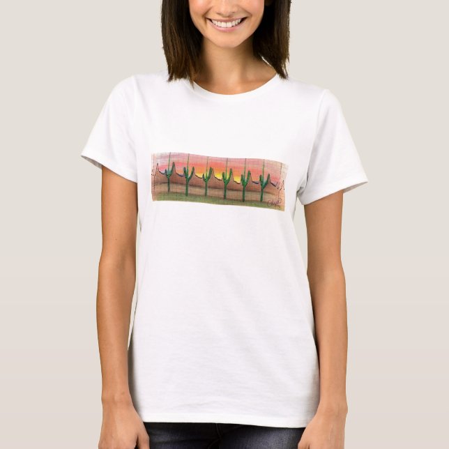 ECG Desert Landscape T-Shirt (Front)