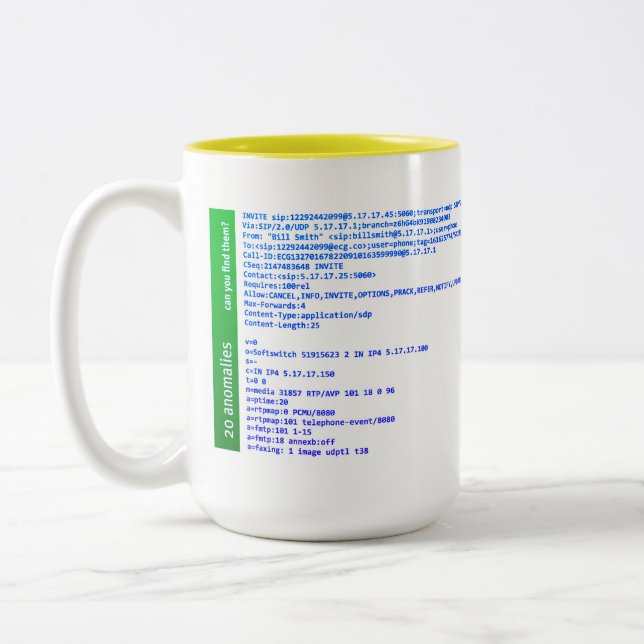 ECG SIP Anomalies Two-Tone Coffee Mug (Left)