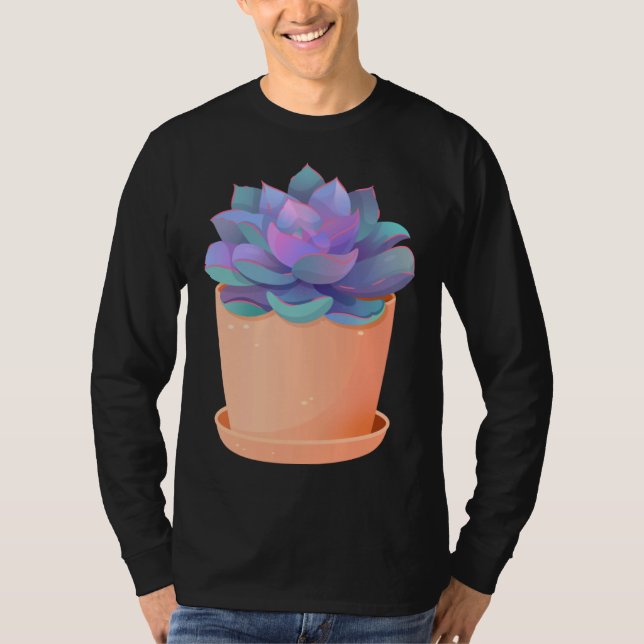 Echeveria Perle von Nurnberg Succulent Plan Women T-Shirt (Front)