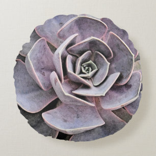 Echeveria "rose" Succulent Round Pillow