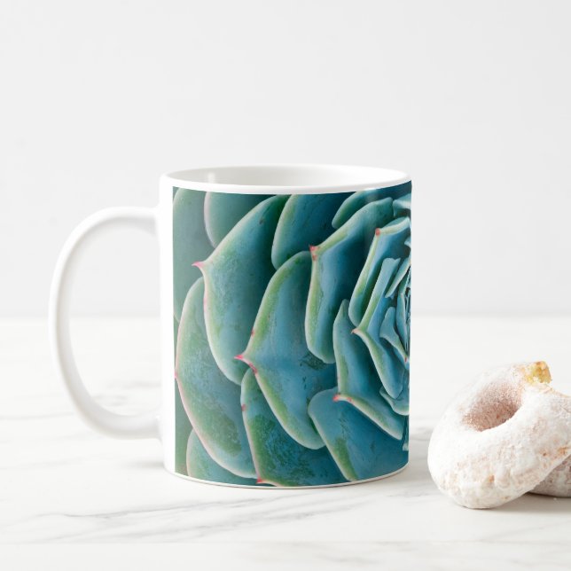 Echeveria Rosette, Secret Garden of Marrakech Coffee Mug (With Donut)