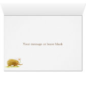 Echidna whimsy animal watercolor art card (Inside Horizontal (Bottom))