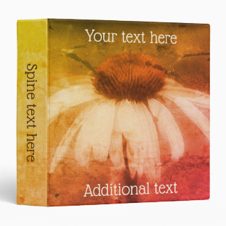 Echinacea Coneflower Daisy Art Personalized 3 Ring Binder
