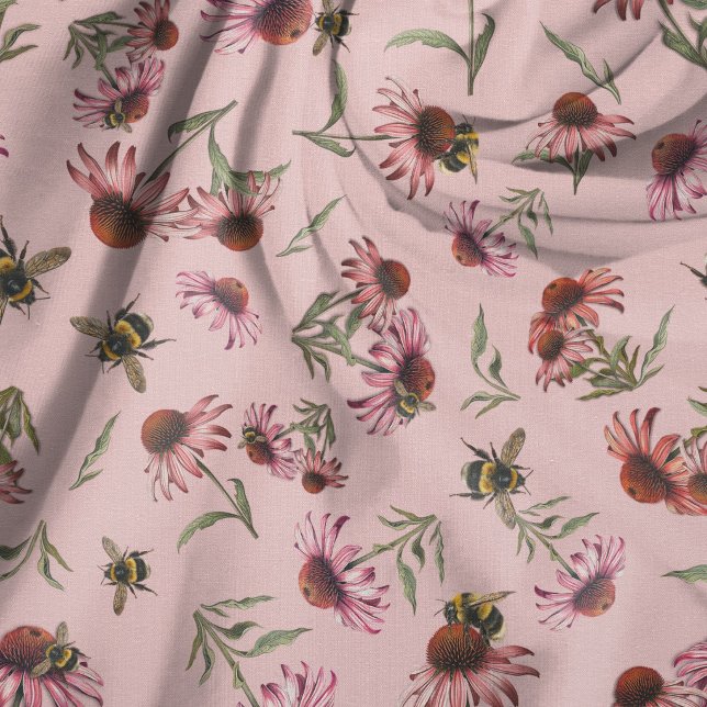Echinacea Coneflowers Pink Seamless pattern Fabric (Creator Uploaded)