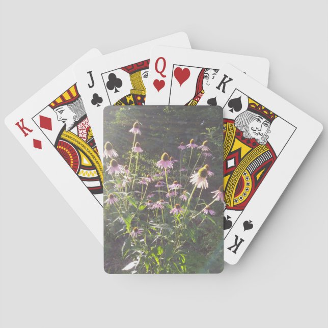 Echinacea Flowers in the Sun Poker Cards (Back)