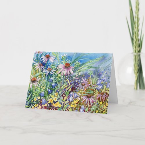 Echinacea Meadow Blank Notecard