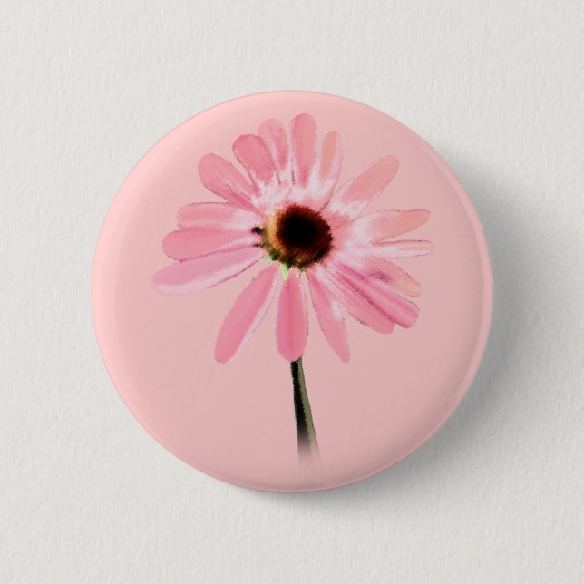 Echinacea purpurea pinback button (Front)