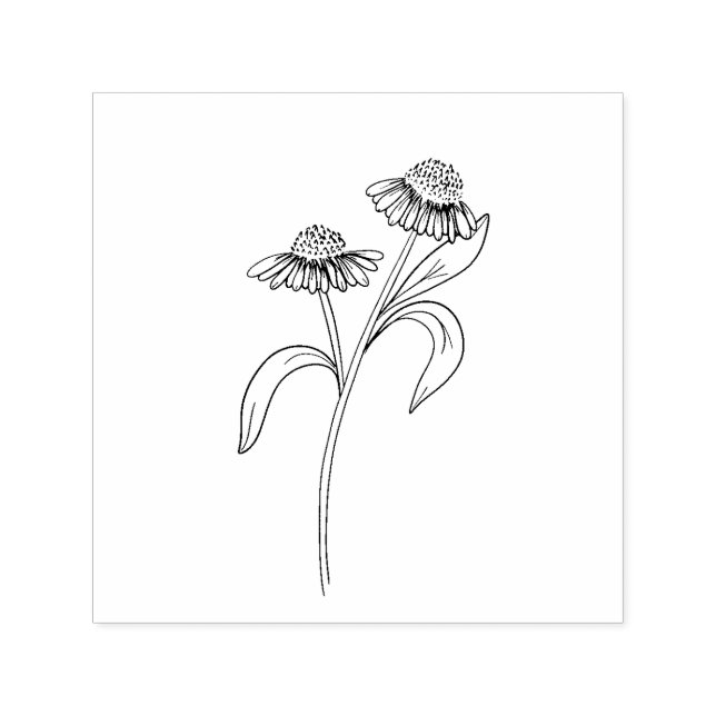 Echinacea Rubber Stamp (Design)
