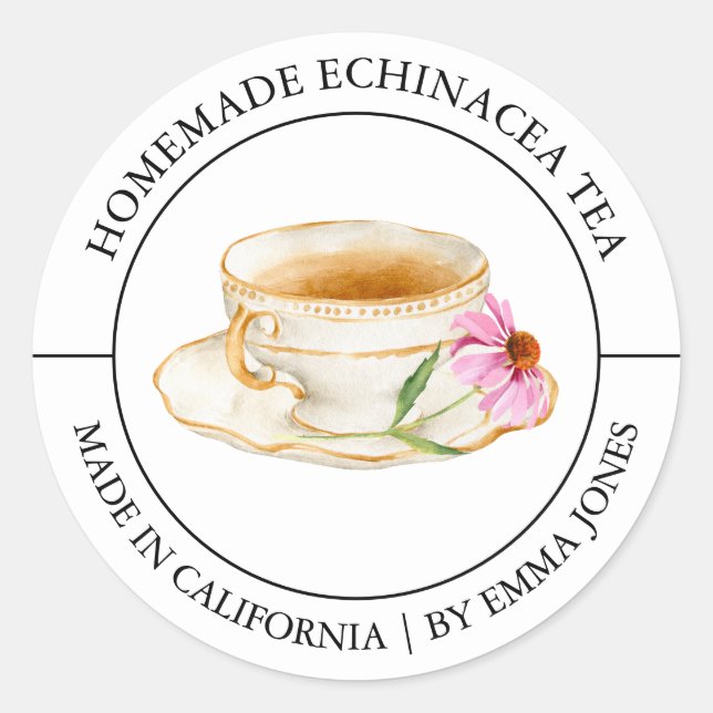 Echinacea Tea Modern label (Front)