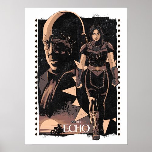 Echo and Fisk Collage Graphic Poster