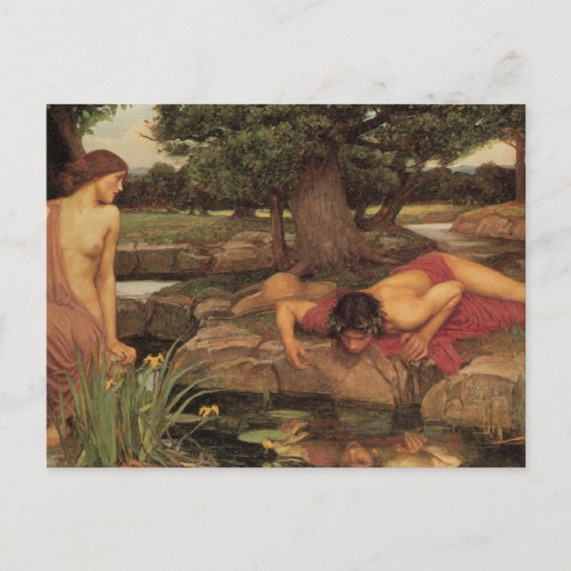 Echo and Narcissus fine art Holiday Postcard (Front)