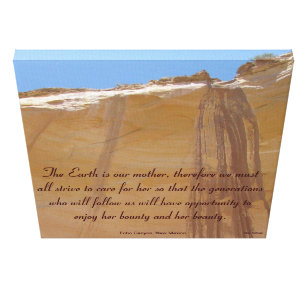Echo Canyon, New Mexico Tribute to Mother Earth Canvas Print