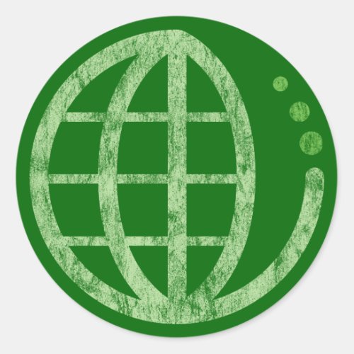 echo earth classic round sticker