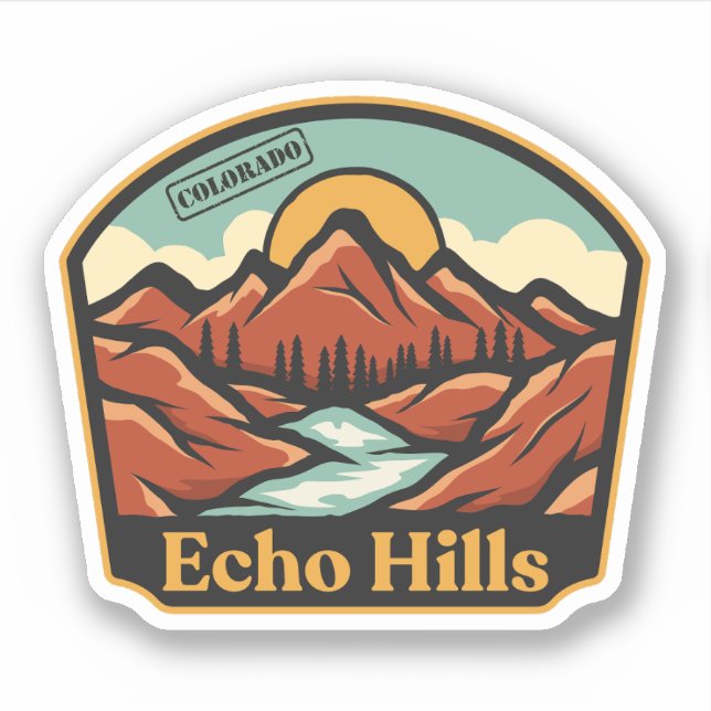Echo Hills, Colorado Sticker (Front)