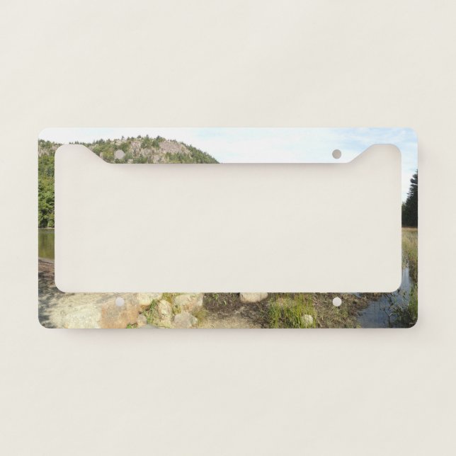 Echo Lake Beach at Acadia National Park License Plate Frame (Front)
