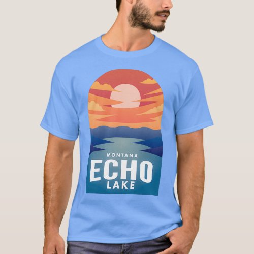 Echo Lake MT Retro Sunset T_Shirt