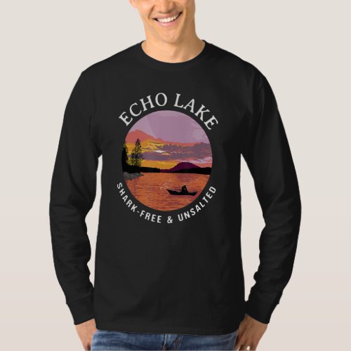 Echo Lake Shark_Free and Unsalted Kayaking Sayings T_Shirt