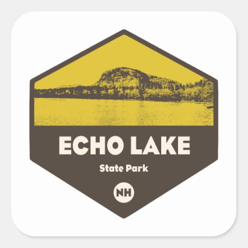 Echo Lake State Park New Hampshire Square Sticker