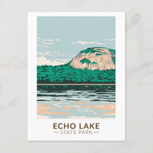 Echo Lake State Park New Hampshire Vintage Postcard