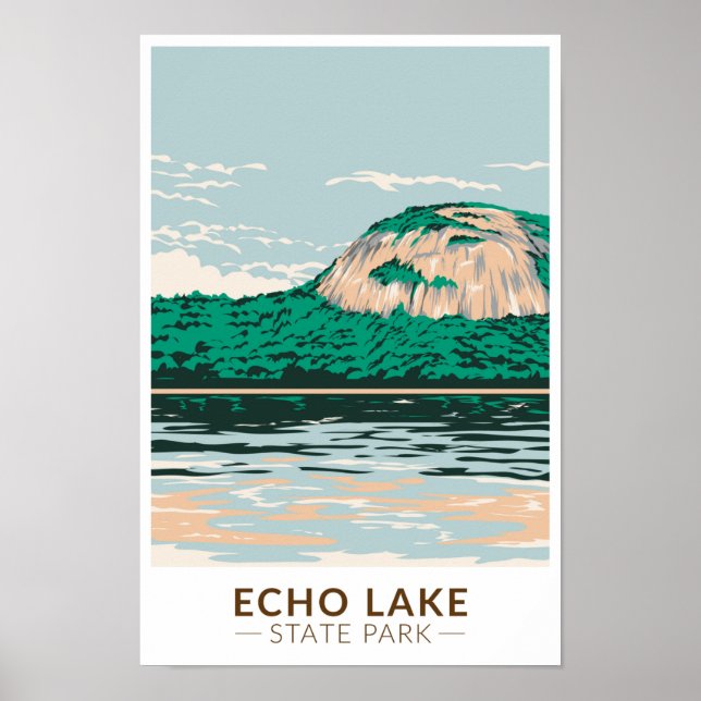 Echo Lake State Park New Hampshire Vintage Poster (Front)