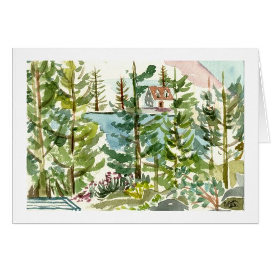 Echo Lake watercolor (Front Horizontal)