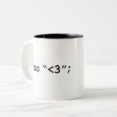 Echo Love PHP HTML Web Designer Developer Two-Tone Coffee Mug (Front Left)