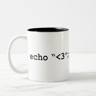 Echo Love PHP HTML Web Designer Developer Two-Tone Coffee Mug