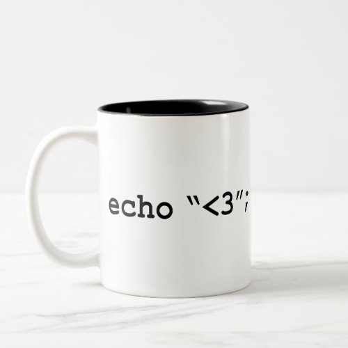 Echo Love PHP HTML Web Designer Developer Two_Tone Coffee Mug