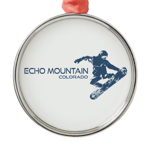 Echo Mountain Colorado Snowboarder Metal Ornament