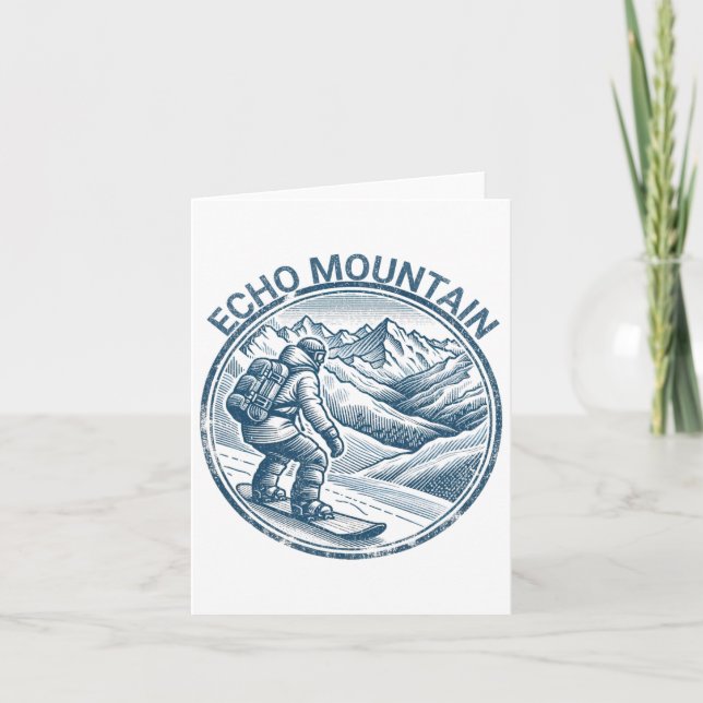 Echo Mountain Colorado Snowboarding Snowboarder  Card (Front)